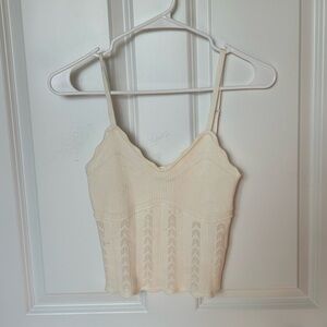 Olive and Oak Cream Crop Top